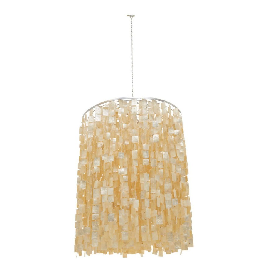 Accessories Fifty Five South Ceiling Lights | Palu Natural And Gold Shade Pendant