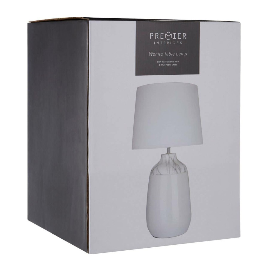 Accessories Premier Table Lamps | Wenita White Ceramic Table Lamp