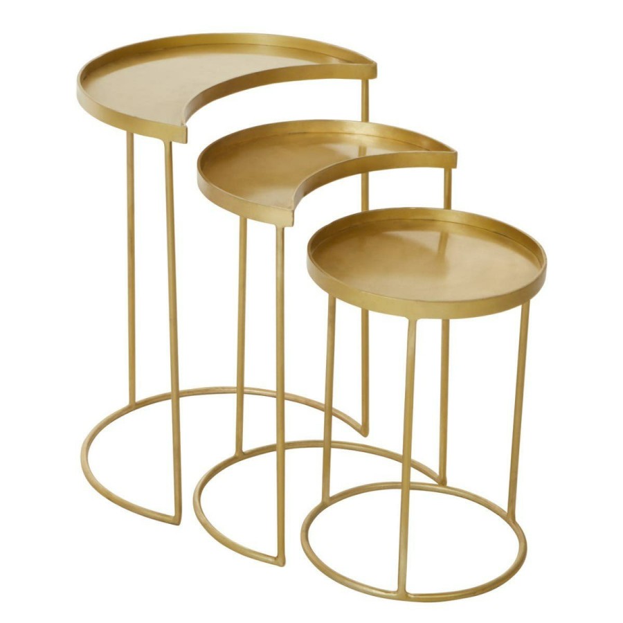 FURNITURE Fifty Five South Nesting Tables | Suar Nest Of Three Side Tables