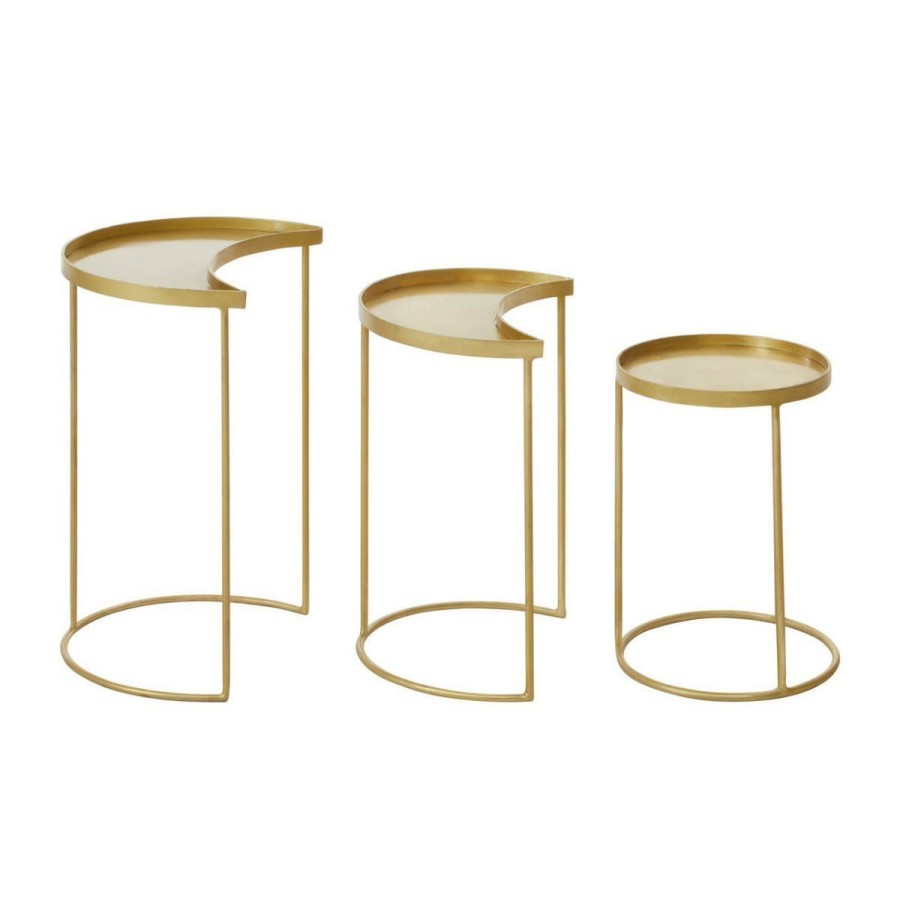 FURNITURE Fifty Five South Nesting Tables | Suar Nest Of Three Side Tables