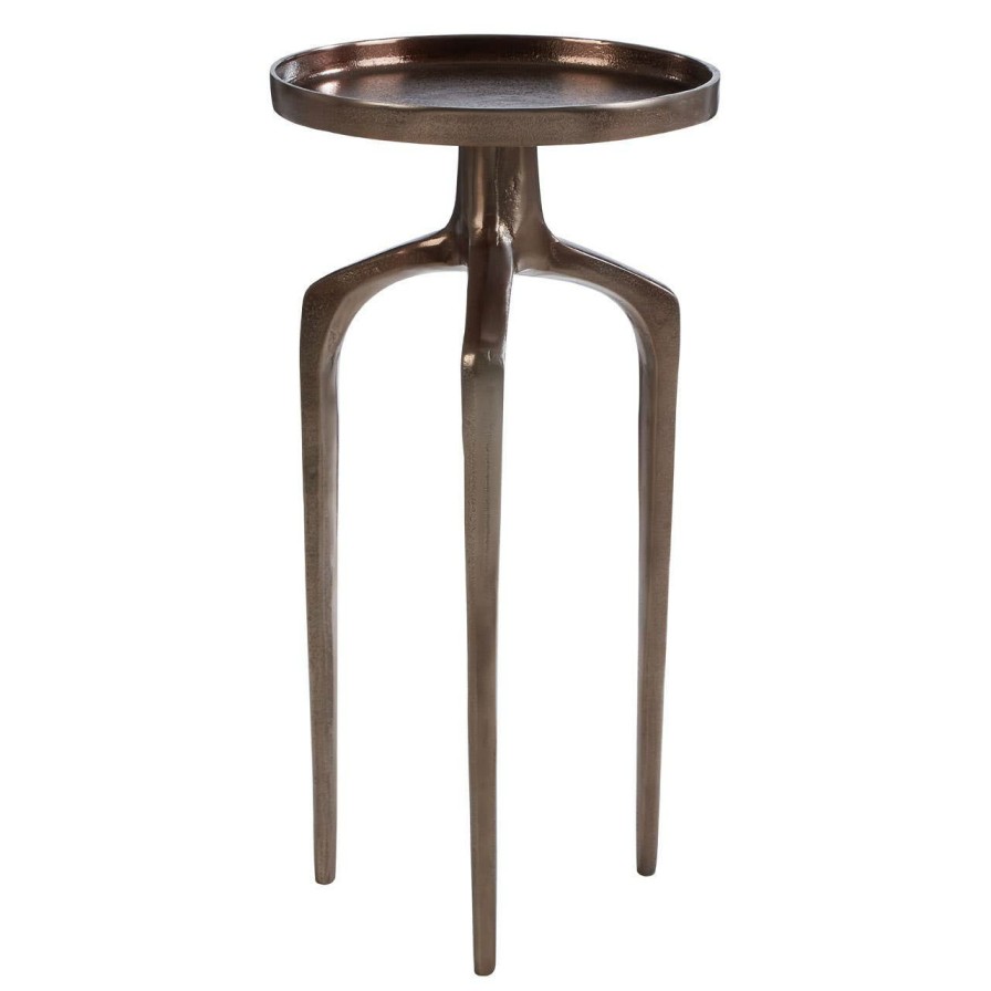 FURNITURE Fifty Five South Side Tables | Diren Rough Bronze Finish Side Table