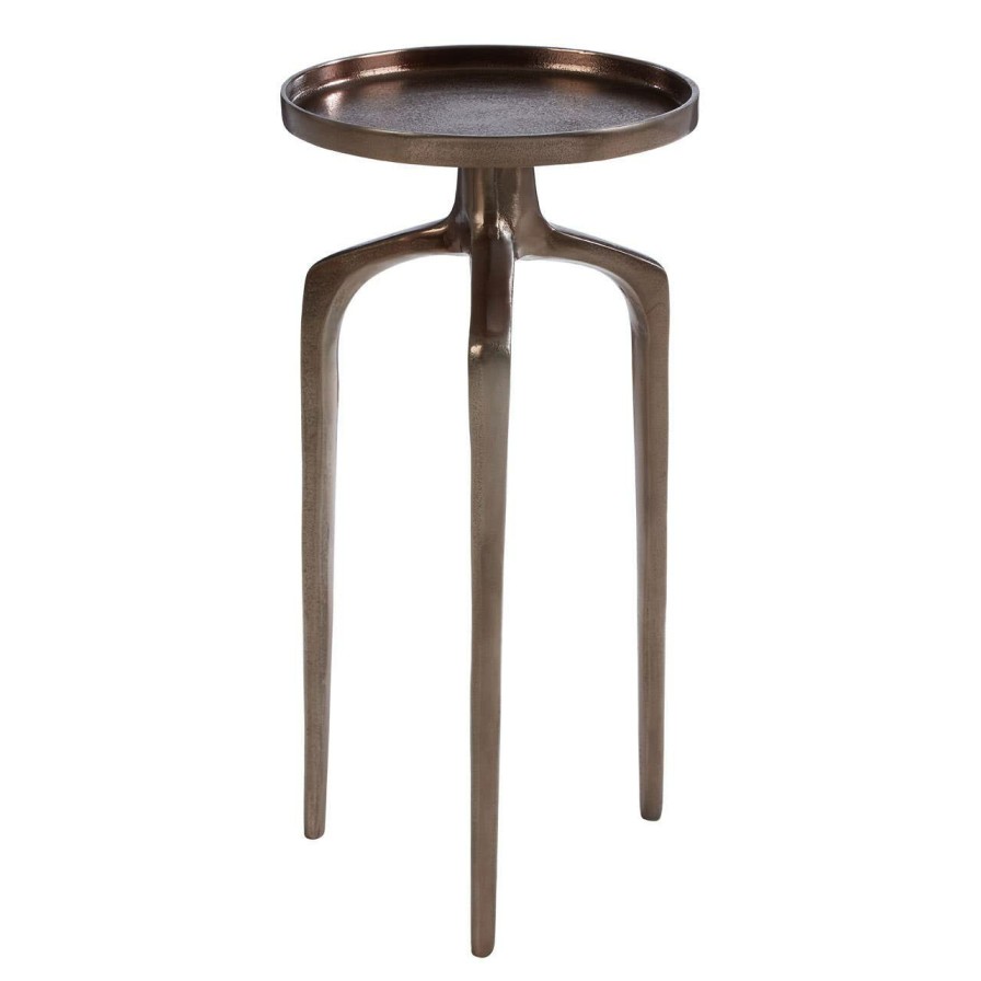 FURNITURE Fifty Five South Side Tables | Diren Rough Bronze Finish Side Table