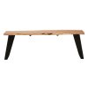 FURNITURE Fifty Five South Benches | Surax Acacia Wood And Looped Iron Base Bench