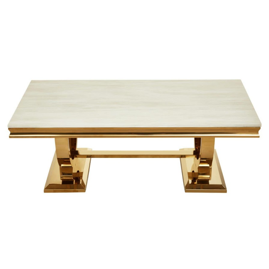 FURNITURE Fifty Five South Coffee Tables | Moda Ivory White Marble Coffee Table