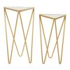 FURNITURE Premier Side Tables | Avantis Set Of 2 Gold Finish Triangle Tables