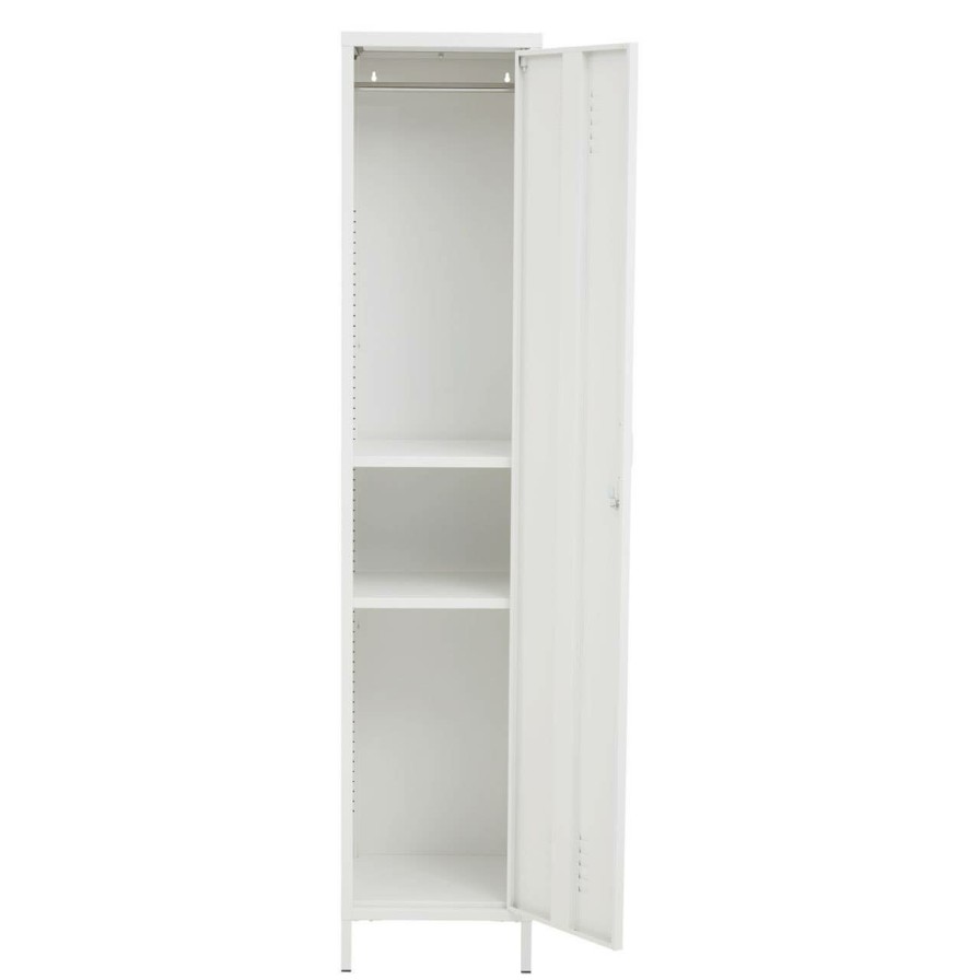 FURNITURE Premier Cabinets | Academy One Door White Metal Locker