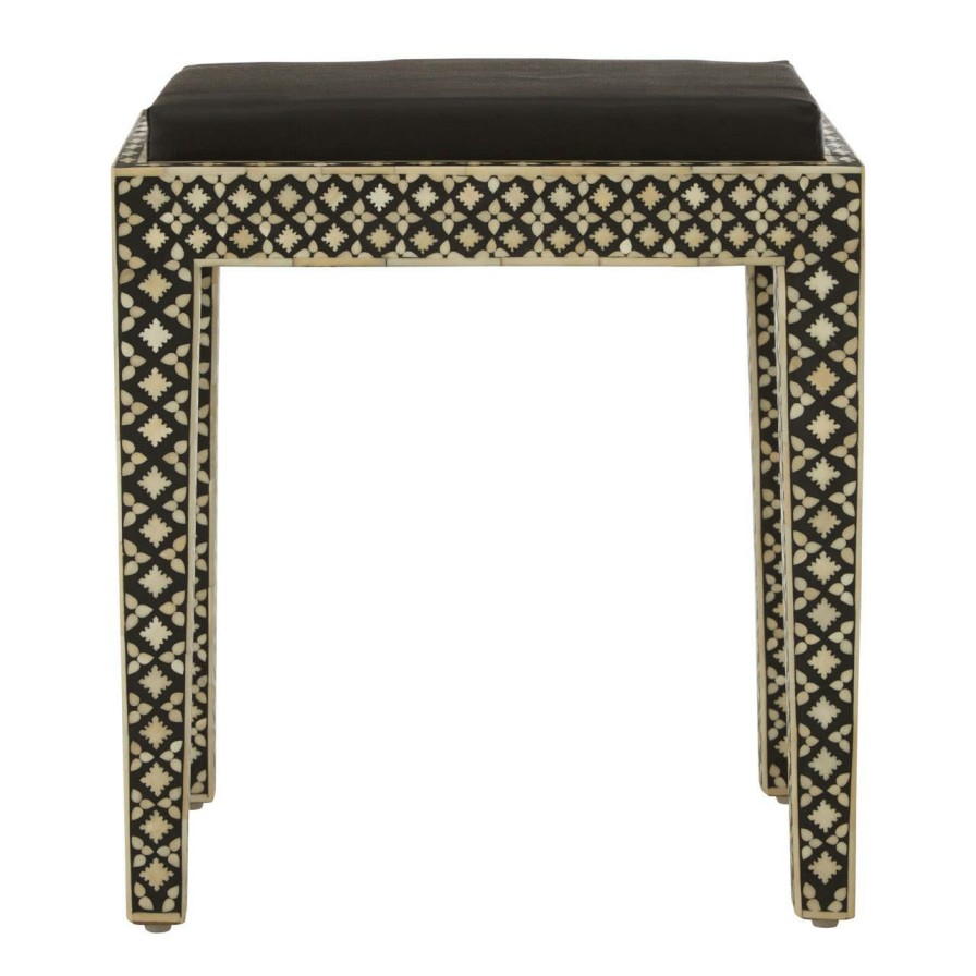 FURNITURE Fifty Five South Footstools | Mother Of Pearl Boho Stool