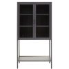 FURNITURE Premier Cabinets | Acier Two Door Grey Cabinet With Shelf