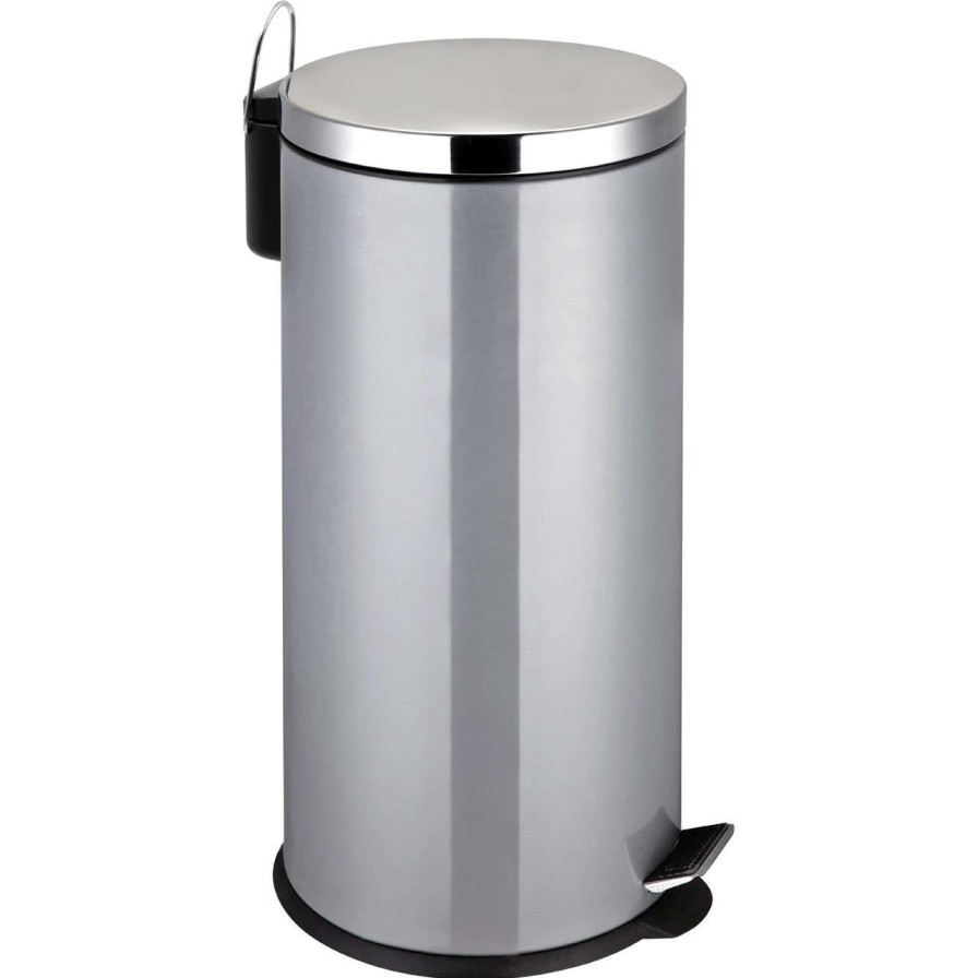 Bathe and Utility Premier Bins and Recycling | Miller Grey Stainless Steel Pedal Bin 30 Ltr