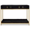 FURNITURE Fifty Five South Console Tables | Kensington Townhouse Hair On Hide Black And Gold Console Table