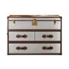 FURNITURE Fifty Five South Cabinets | Kensington Townhouse Brown And White Cowhide Cabinet