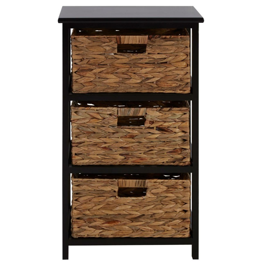 FURNITURE Premier Storage | Padstow 3 Drawers Black Frame Storage Unit