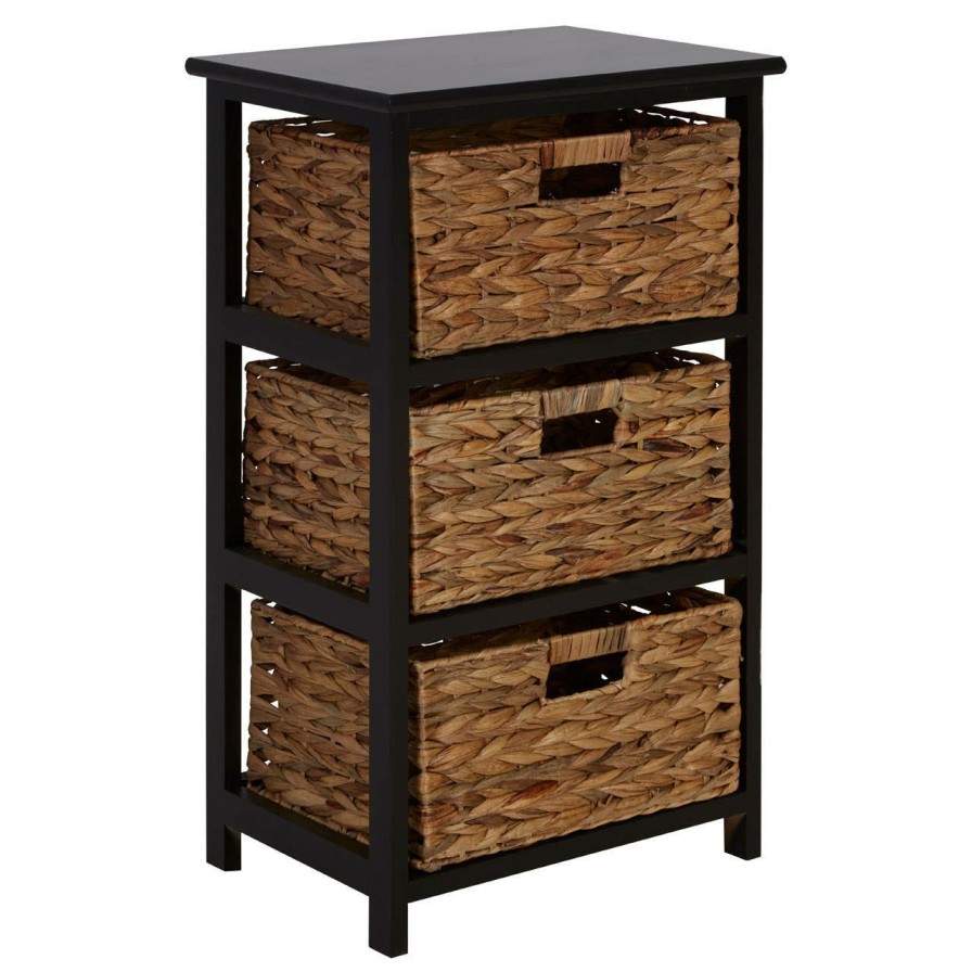 FURNITURE Premier Storage | Padstow 3 Drawers Black Frame Storage Unit