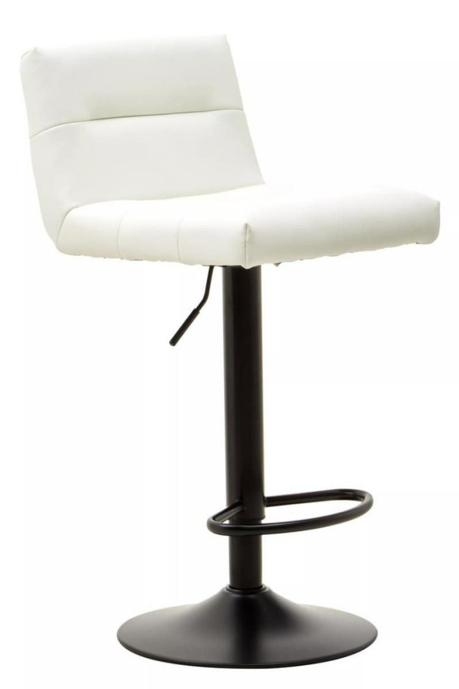 FURNITURE Fifty Five South Seating | Baina White Leather Effect Bar Stool