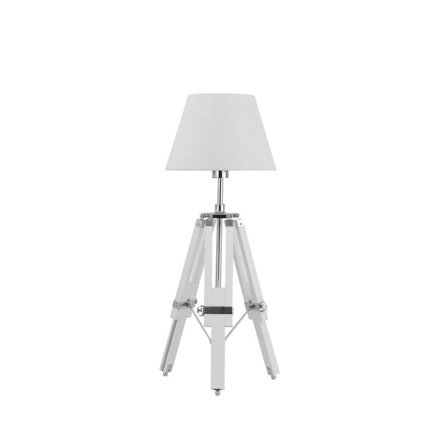 Accessories Premier Table Lamps | Jasper White Tripod Base Feature Lamp