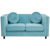 FURNITURE Premier Seating | Farah Two Seat Green Velvet Sofa