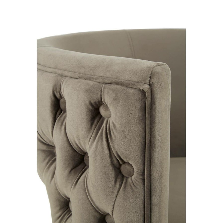 FURNITURE Fifty Five South Seating | Bola Grey Velvet Chair