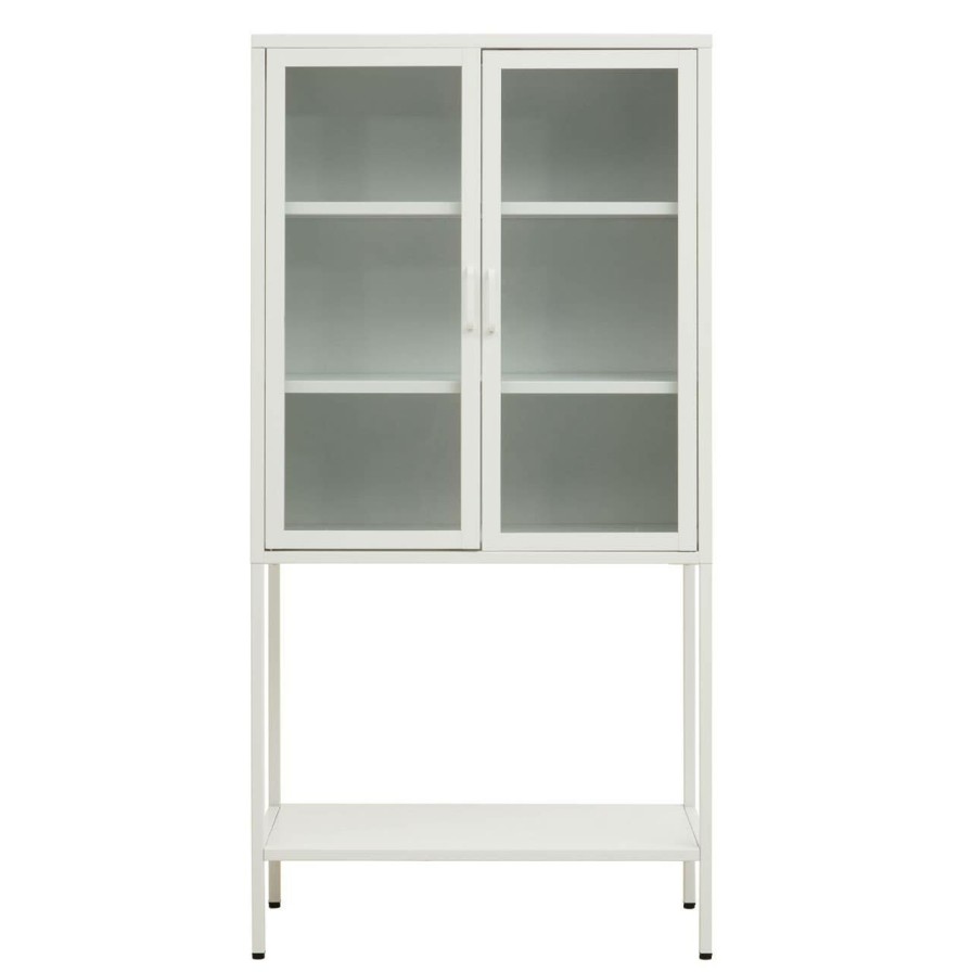 FURNITURE Premier Cabinets | Acier Two Door White Cabinet With Shelf