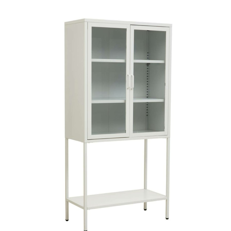 FURNITURE Premier Cabinets | Acier Two Door White Cabinet With Shelf