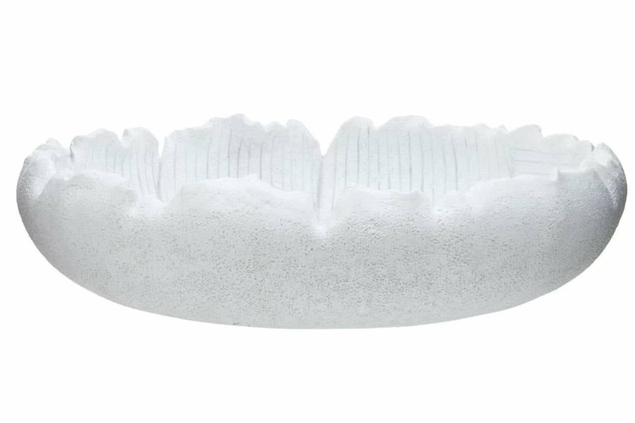 Accessories Premier Decorative Bowls Plates and Bottles | Broc White Flat Bowl