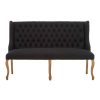 FURNITURE Fifty Five South Seating | Harrison 2 Seat Black Bench