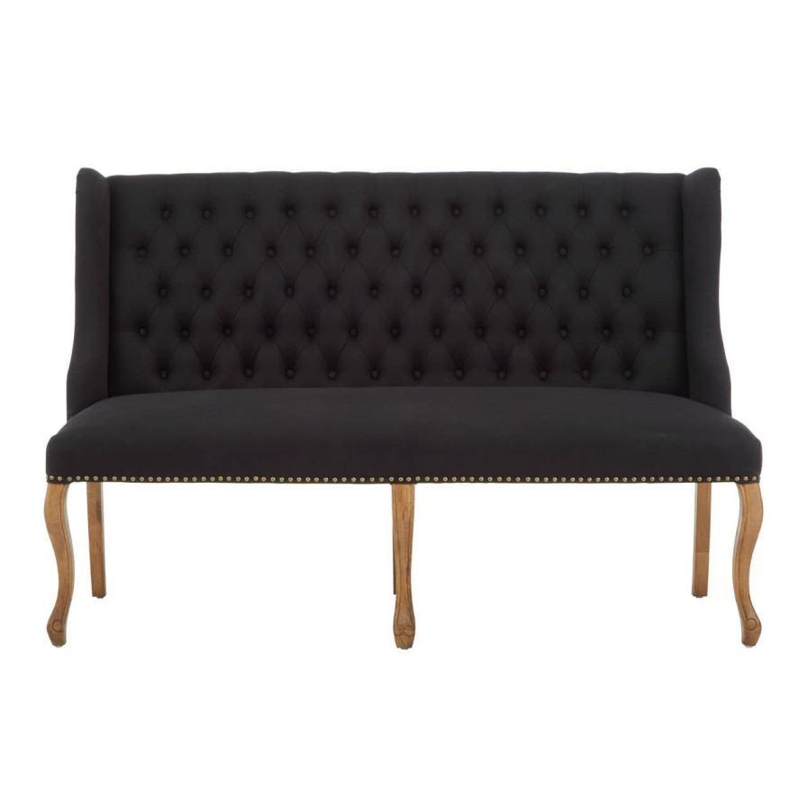 FURNITURE Fifty Five South Seating | Harrison 2 Seat Black Bench