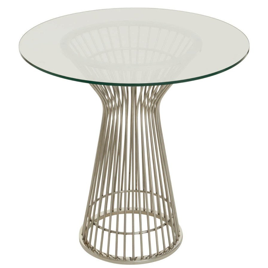 FURNITURE Fifty Five South Dining Tables | Vogue Round Silver Dining Table