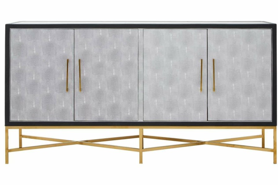 FURNITURE Fifty Five South Storage | Cadiz Grey Shagreen Sideboard