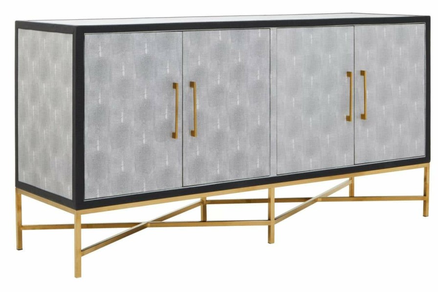 FURNITURE Fifty Five South Storage | Cadiz Grey Shagreen Sideboard