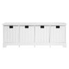 FURNITURE Premier Storage | New England White Drawer Bench