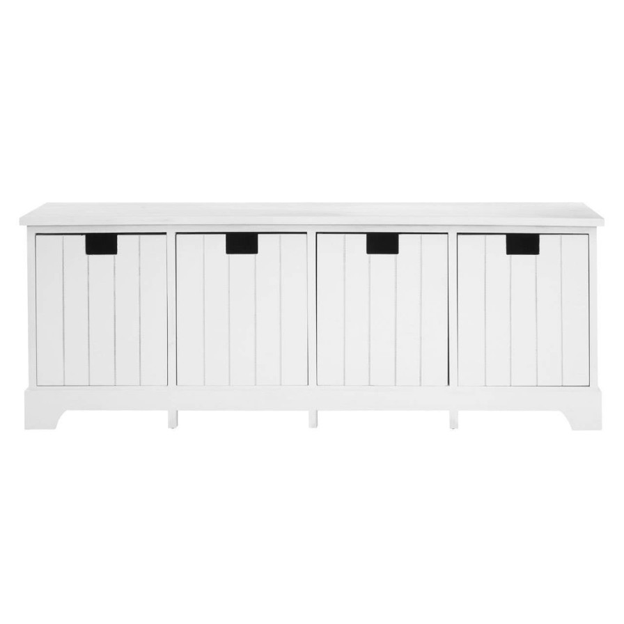 FURNITURE Premier Storage | New England White Drawer Bench