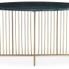 FURNITURE Fifty Five South Coffee Tables | Nirav Green Marble And Gold Frame Coffee Table