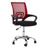 FURNITURE Premier Seating | Red Home Office Chair With Black Armrest