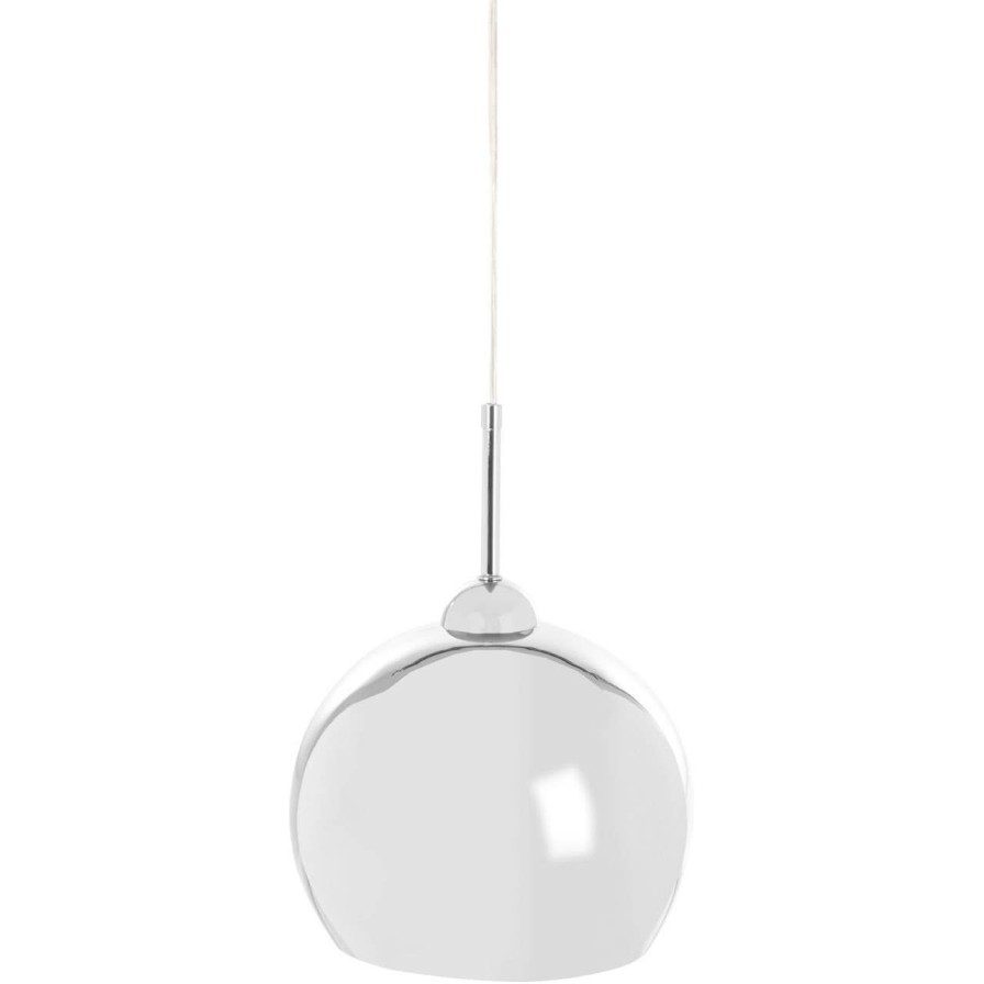 Accessories Premier Decorative Lights | Chrome And White Inside Pendant Light