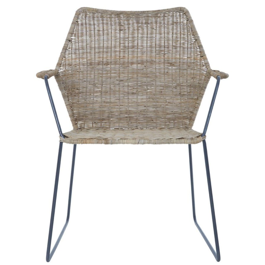 FURNITURE Fifty Five South Seating | Manado Angled Design Natural Rattan Chair