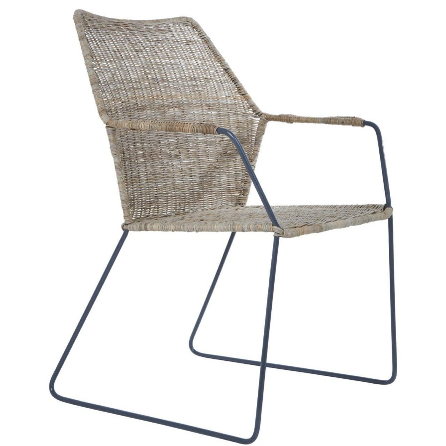 FURNITURE Fifty Five South Seating | Manado Angled Design Natural Rattan Chair