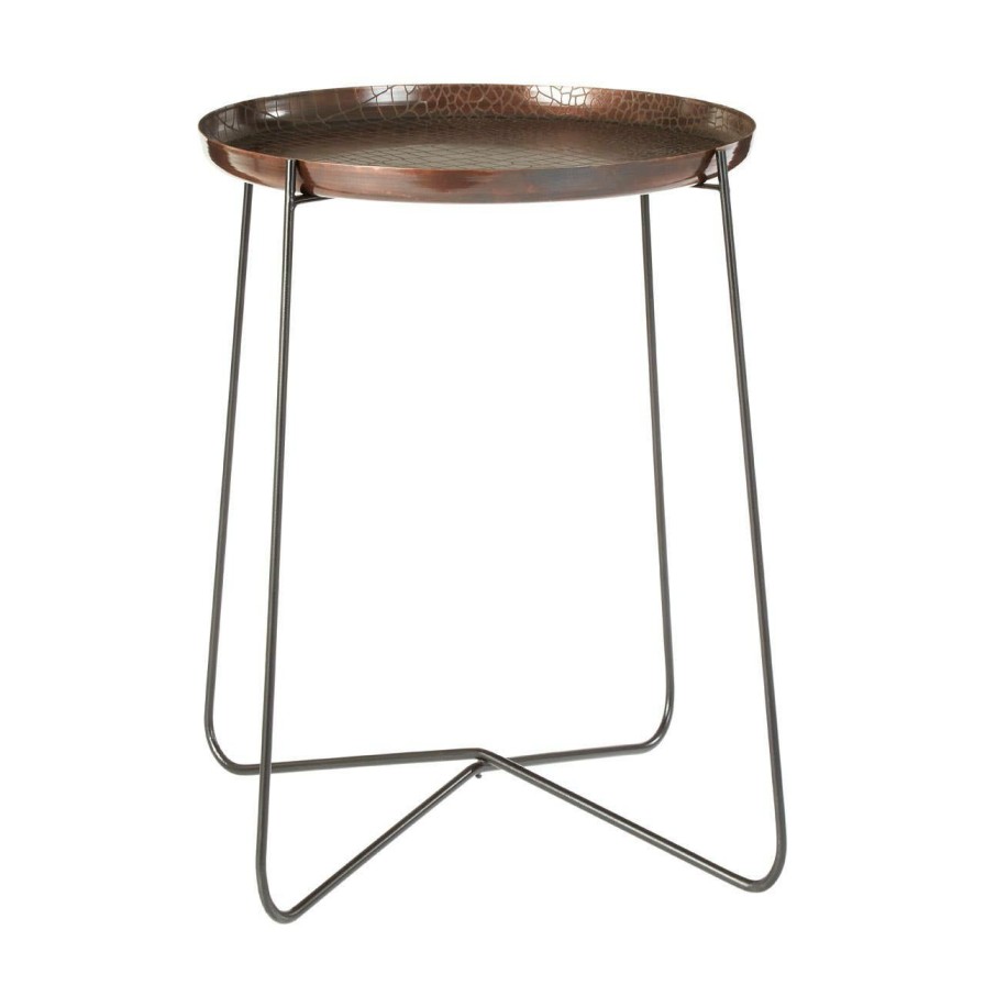 FURNITURE Premier Side Tables | Hege Large Copper And Black Side Table