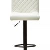 FURNITURE Fifty Five South Seating | Baina High Back White Leather Effect Bar Chair