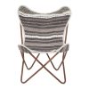 FURNITURE Fifty Five South Armchairs | Cefena Grey And White Butterfly Chair