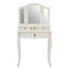 FURNITURE Fifty Five South Dressing Tables | Loire Dressing Table With Mirror White