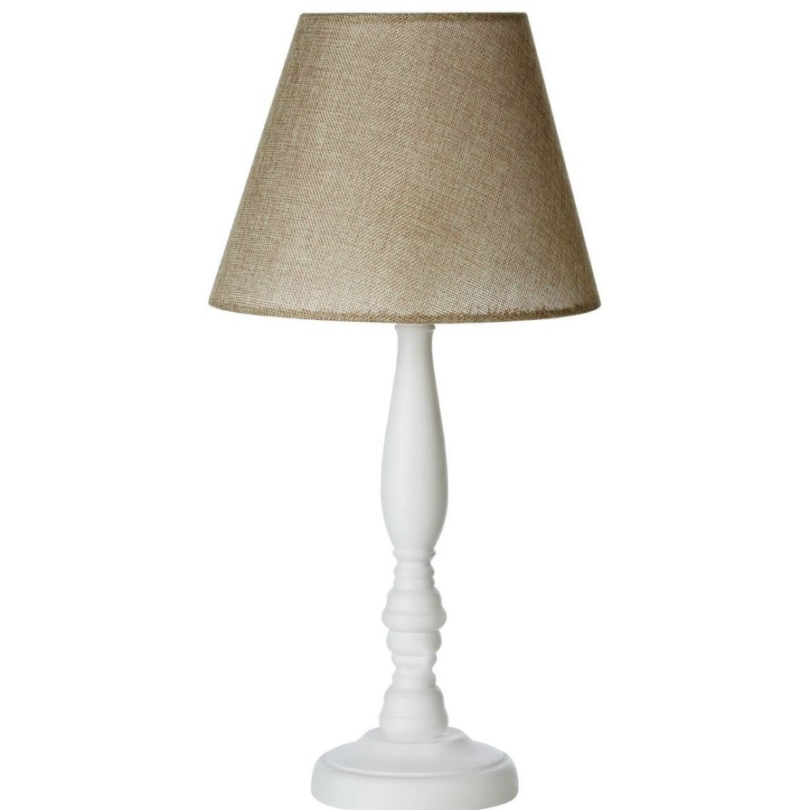 Accessories Premier Table Lamps | Maine Round Base Table Lamp With Eu Plug