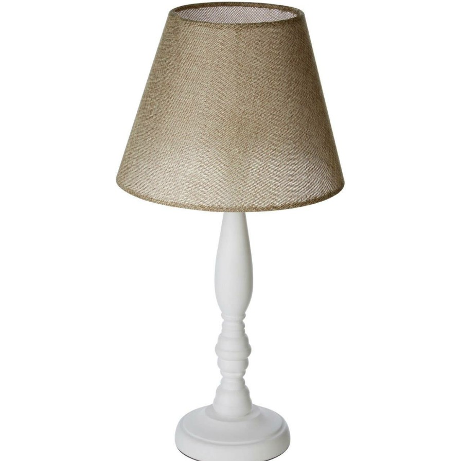 Accessories Premier Table Lamps | Maine Round Base Table Lamp With Eu Plug