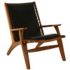 FURNITURE Fifty Five South Lounge Chairs | Kendari Chair With Black Plain Cow Leather