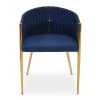 FURNITURE Fifty Five South Seating | Gilden Blue Dining Chair With Woven Back