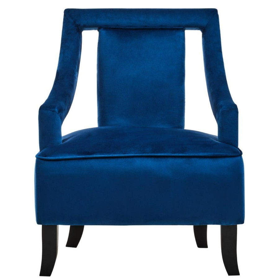 FURNITURE Fifty Five South Seating | Faye Midnight Blue Velvet Chair