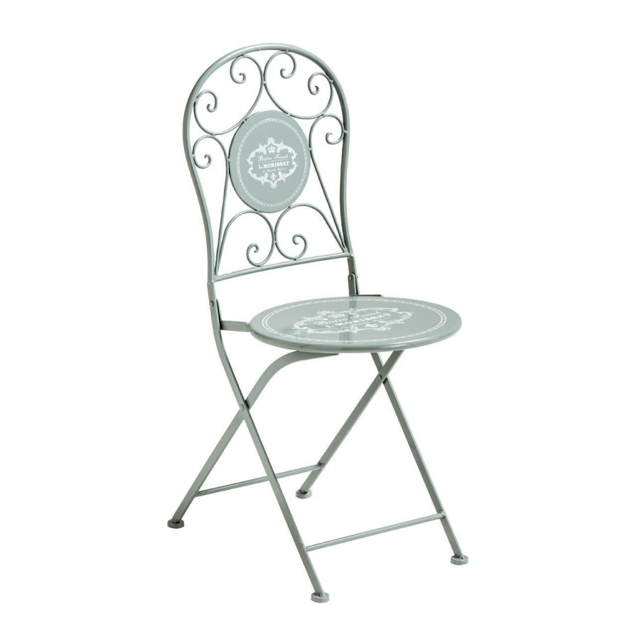 Outdoor Premier Outdoor Seating | Cafe Cassis Grey Metal Chair