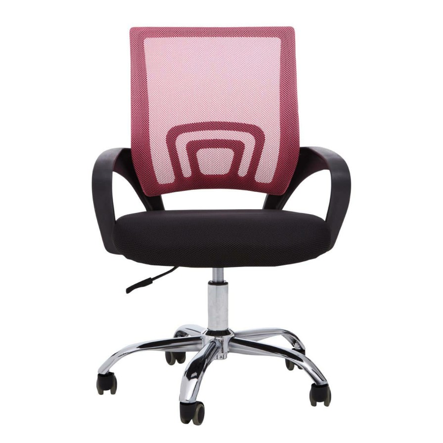 FURNITURE Premier Seating | Pink Home Office Chair With Black Armrest