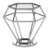 FURNITURE Premier Side Tables | Allure Silver Finish Diamond End Table