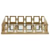 Accessories Fifty Five South Trays and Coasters | Rhoda Rectangle Gold Mirror Tray