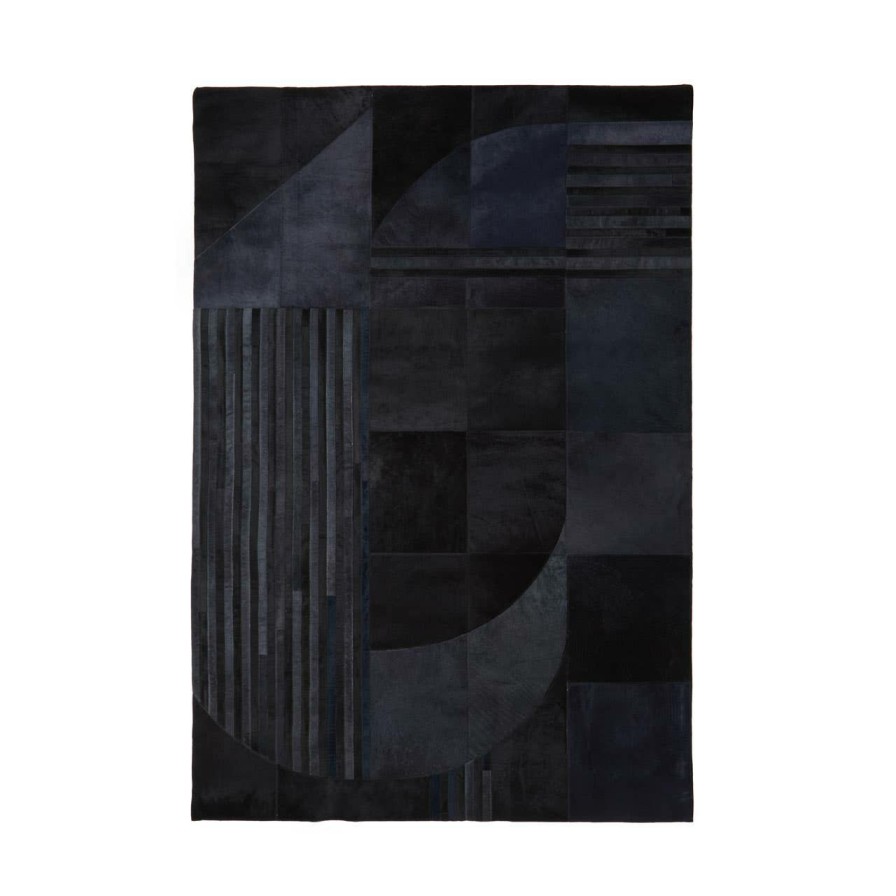 Accessories Fifty Five South Rugs | Safira Small Black And Grey Deco Rug